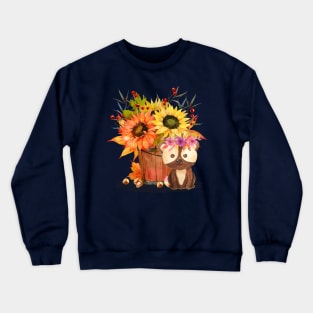 Little bear with a flower crown Crewneck Sweatshirt